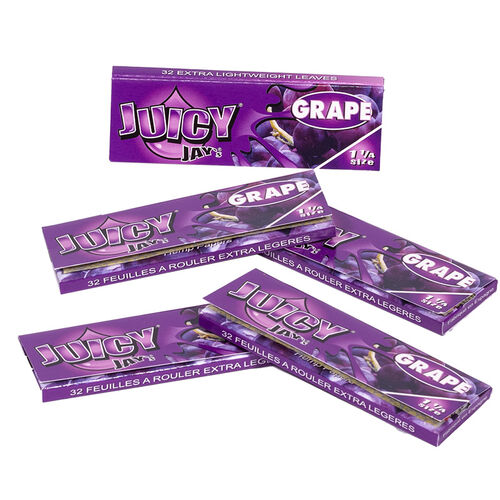 JUICY JAY'S 1 1/4 GRAPE (DISPLAY 24 LIB/32 HOJAS)