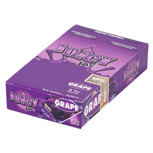 JUICY JAY'S 1 1/4 GRAPE (DISPLAY 24 LIB/32 HOJAS)