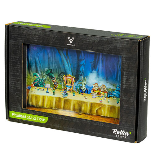 BANDEJA CRISTAL PEQUEA SYNDICATE ALICE TEA PARTY 16x12CM