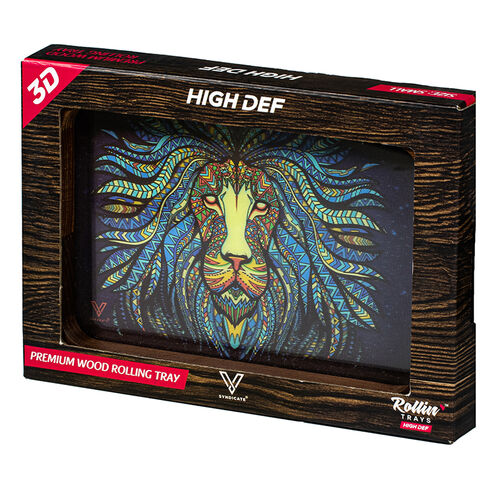 BANDEJA CRISTAL PEQUEA 3D SYNDICATE TRIBAL LION 18x12CM