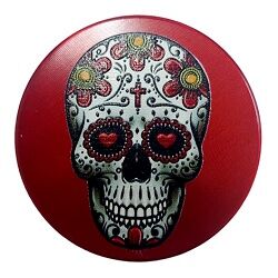 GRINDER METAL CALAVERA SKULL 50MM 4 PARTES ROJO(2)