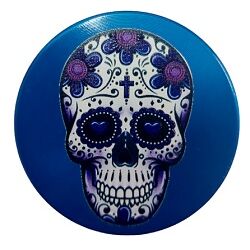 GRINDER METAL CALAVERA SKULL 50MM 4 PARTES AZUL(3)