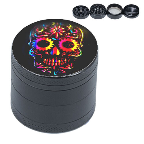 GRINDER METAL CALAVERA COLORES 4P 40MM CATRINA ARCOIRIS