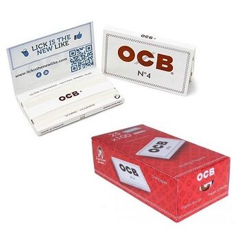 OCB DISPLAY LIBRILLOS PAPEL ROJO N4 DOUBLE WINDOW (25LIBRILLOS/2X50HOJAS)