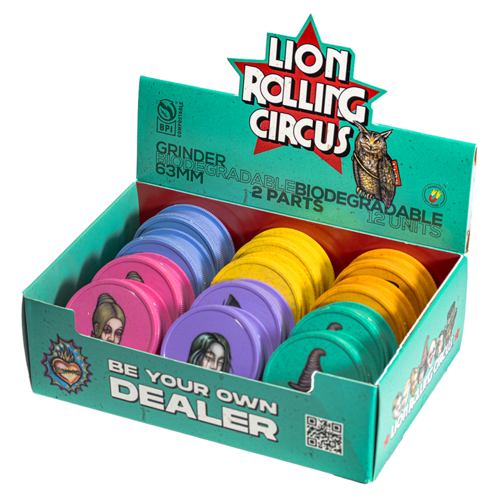 LION ROLLING CIRCUS GRINDER BIODEGRADABLE 63MM 2PARTES