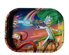 BANDEJA METLICA PEQUEA RICK AND MORTY LASER GUN 18x14CM