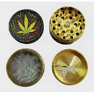 GRINDER METAL NEGRO HOJA AMARILLA 50MM 4P