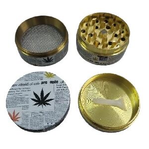 GRINDER METAL PERIODICO CON HOJAS 50MM 4P