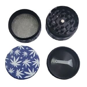 GRINDER METAL AZUL HOJAS BLANCAS 50MM 4P