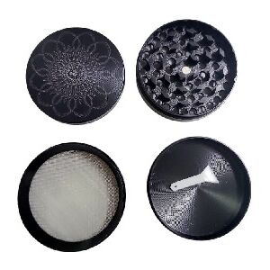 GRINDER METAL MANDALA NEGRO 60MM 4P (10)