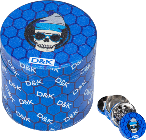 GRINDER METAL CALAVERA AZUL 40MM 4P