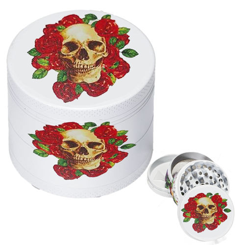 GRINDER METAL BLANCO CALAVERA ROSAS 40MM 4PARTES