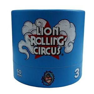 LION ROLLING CIRCUS GRINDER METAL/CRISTAL 60MM 3 PARTES SILVERFUCK & JELLYBELLY (AZUL)