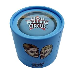 LION ROLLING CIRCUS GRINDER METAL/CRISTAL 60MM 3 PARTES SILVERFUCK & JELLYBELLY (AZUL)