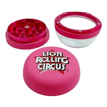 LION ROLLING CIRCUS GRINDER METAL/CRISTAL 60MM 3 PARTES SEXY SADIE (ROSA)