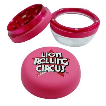 LION ROLLING CIRCUS GRINDER METAL/CRISTAL 60MM 3 PARTES SEXY SADIE (ROSA)