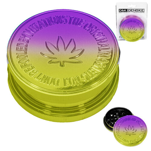 GRINDER PLASTICO COLOR METALIZADO MORADO AMARILLO 60MM