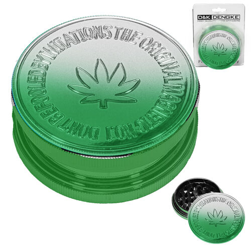 GRINDER PLASTICO COLOR METALIZADO VERDE BLANCO 60MM