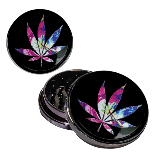 GRINDER PLSTICO PLATEADO 40MM HOJA ROSAS