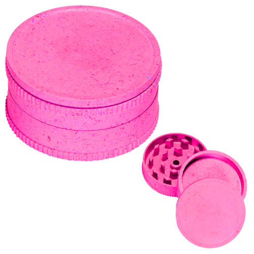 GRINDER PLÁSTICO BIODEGRADABLE 2 PARTES 40MM COLOR ROSA