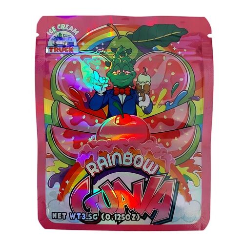 BOLSA ZIP ALUMINIO 3.5GR "RAINBOW GUAVA" (50 UNIDADES)