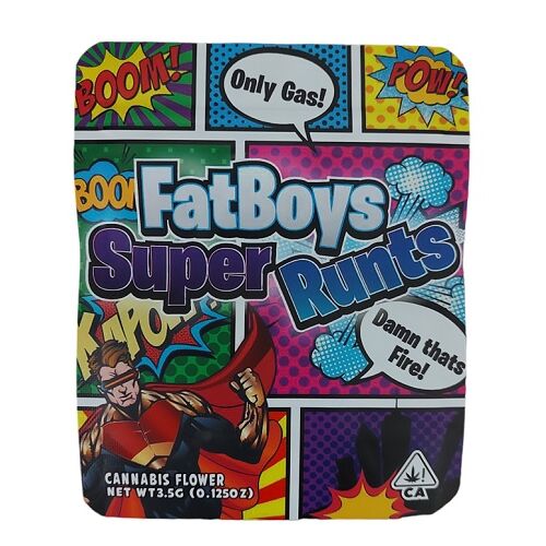 BOLSA ZIP ALUMINIO 3.5GR "FATBOYS SUPER RUNTS" (50 UNIDADES)