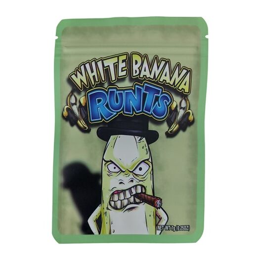 BOLSA ZIP ALUMINIO 7GR "WHITE BANANA RUNTS" (50 UNIDADES)