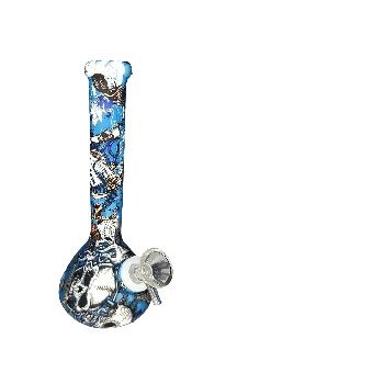 BONG DE SILICONA 19CM (ESTAMPADOS VARIADOS SEGÚN DISPONIBILIDAD)