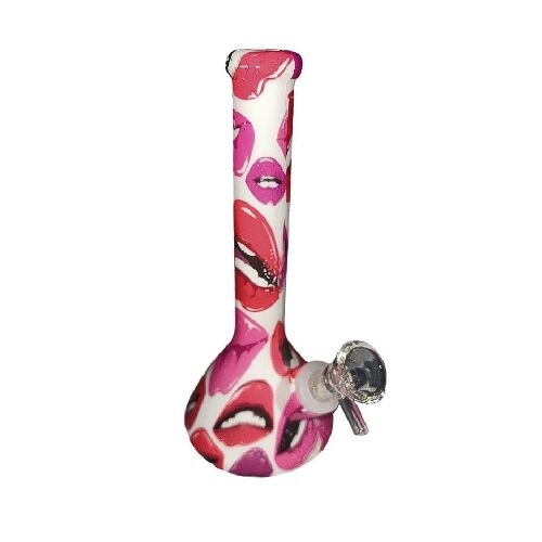 BONG DE SILICONA 19CM (ESTAMPADOS VARIADOS SEGÚN DISPONIBILIDAD)