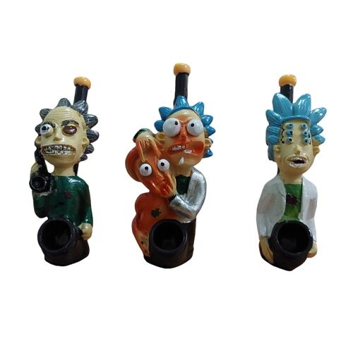 PIPA POLIRESINA HECHA A MANO "RICK Y MORTY" (MODELOS VARIADOS SEGN DISPONIBILIDAD)'