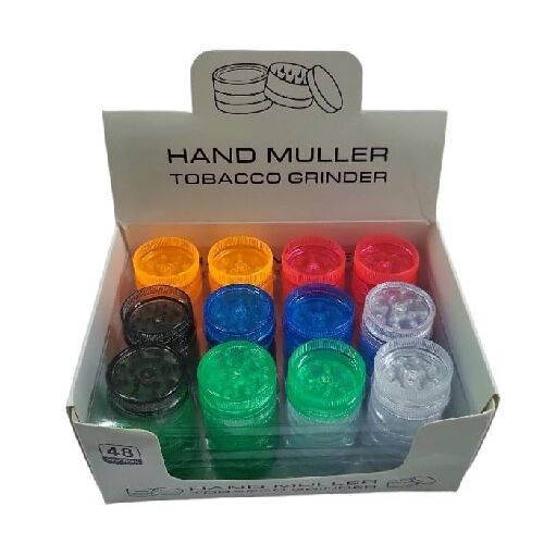 GRINDER PLÁSTICO LISO 30MM 2 PARTES (COLORES VARIADOS SEGÚN DISPONIBILIDAD)