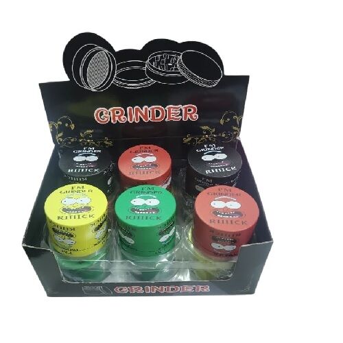 GRINDER METAL RIIIICK 50MM 4 PARTES (COLORES VARIADOS SEGÚN DISPONIBILIDAD)