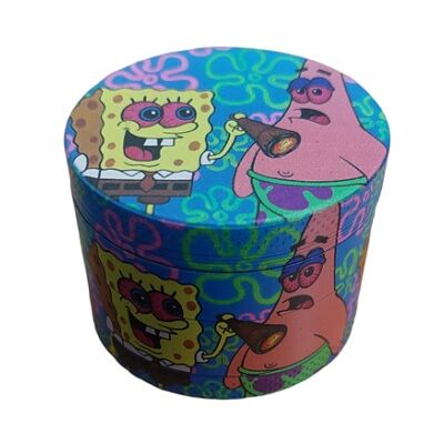 GRINDER METAL 50MM 4 PARTES "BOB ESPONJA - PATRICIO SMOKED"