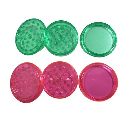 GRINDER PLÁSTICO LISO 60MM 3 PARTES (COLORES VARIADOS SEGÚN DISPONIBILIDAD)