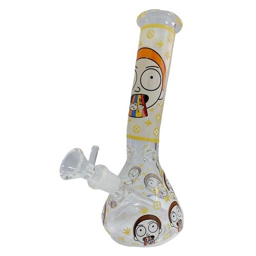 BONG CRISTAL RICK & MORTY 20CM (DISEÃOS VARIADOS SEGÃN DISPONIBILIDAD)