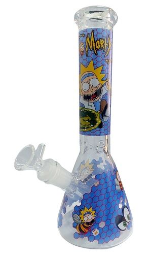 BONG CRISTAL RICK & MORTY 25CM (DISEÑOS VARIADOS SEGÚN DISPONIBILIDAD)