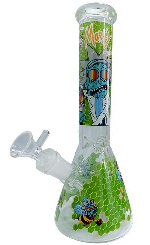 BONG CRISTAL RICK & MORTY 25CM (DISEÑOS VARIADOS SEGÚN DISPONIBILIDAD)