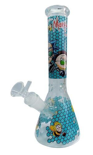 BONG CRISTAL RICK & MORTY 25CM (DISEÑOS VARIADOS SEGÚN DISPONIBILIDAD)