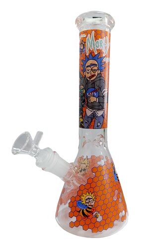 BONG CRISTAL RICK & MORTY 25CM (DISEÑOS VARIADOS SEGÚN DISPONIBILIDAD)