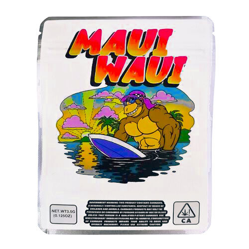 BOLSA ZIP ALUMINIO 3.5GR "MAUI WAUI" (50 UNIDADES)