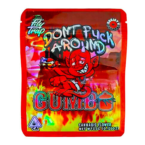 BOLSA ZIP ALUMINIO 3.5GR "GUMBO - DON´T FUCK AROUND" (50 UNIDADES)