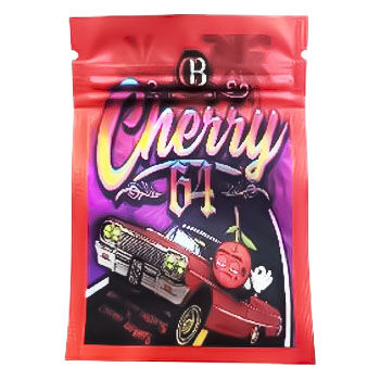 BOLSA ZIP ALUMINIO 1.5GR "CHERRY 64" (50 UNIDADES)