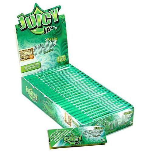 JUICY JAY'S 1 1/4 GREEN TRIP (DISPLAY 24 LIB/32 HOJAS)