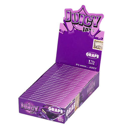 JUICY JAY'S 1 1/4 GRAPE (DISPLAY 24 LIB/32 HOJAS)