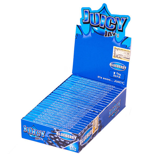 JUICY JAY'S 1 1/4 BLUEBERRY (DISPLAY 24 LIB/32 HOJAS)