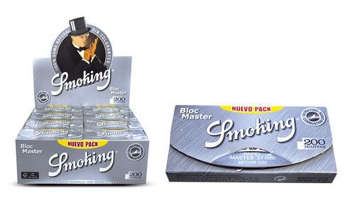 PAPEL SMOKING MASTER BLOC 200 (40LIB/200PAPEL)