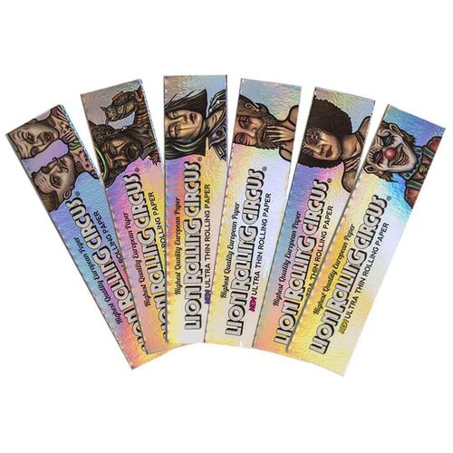 LION ROLLING CIRCUS PAPEL EXTRAFINO SILVER-PLATA KING SIZE (24UD/DISPLAY-33PAPEL/LIBRILLO)