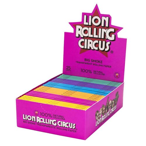 LION ROLLING CIRCUS PAPEL TRANSPARENTE KING SIZE (25UD/DISPLAY-40PAPEL/LIBRILLO)