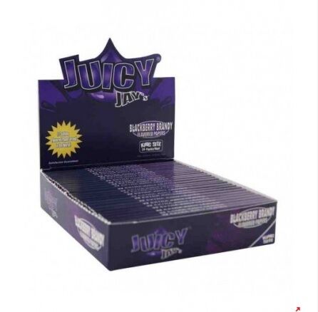 JUICY JAY'S KING SIZE BLACKBERRY BRANDY (DISPLAY 24 LIB/32 HOJAS)