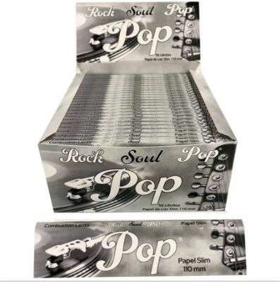 PAPEL DE FUMAR ROCK-SOUL-POP KING SIZE SLIM (50 LIBRITOS-32 HOJAS)